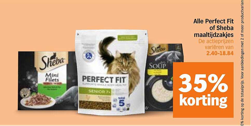 Alle Perfect Fit of Sheba maaltijdzakjes 35% korting