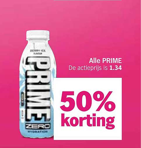 Alle PRIME De actieprijs is 1.34 50% korting