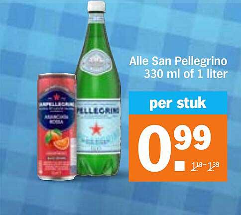 Alle San Pellegrino 330 ml of 1 liter