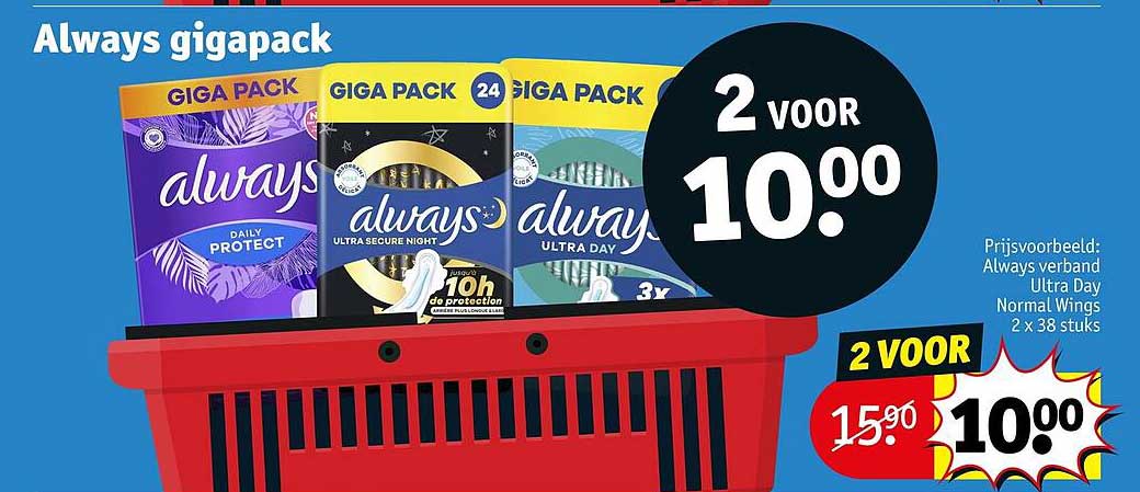 Always gigapack 2 voor 10.00