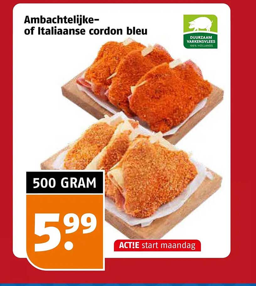 Ambachtelijke- of Italiaanse cordon bleu
