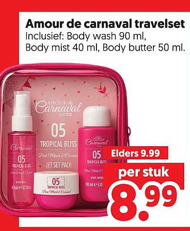 Amour de carnaval travelset
