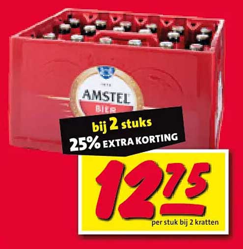 AMSTEL BIER bij 2 stuks 25% EXTRA KORTING
