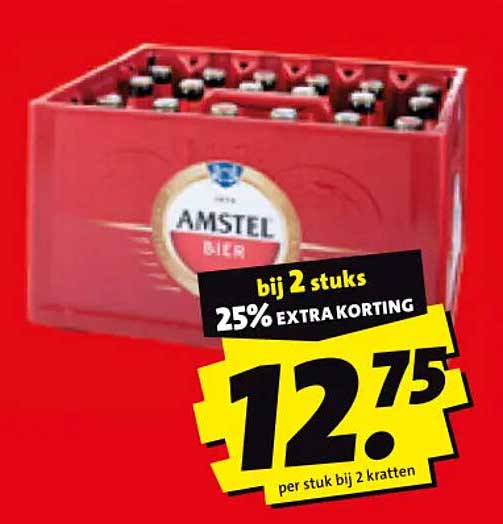 Amstel Bier bij 2 stuks 25% extra korting