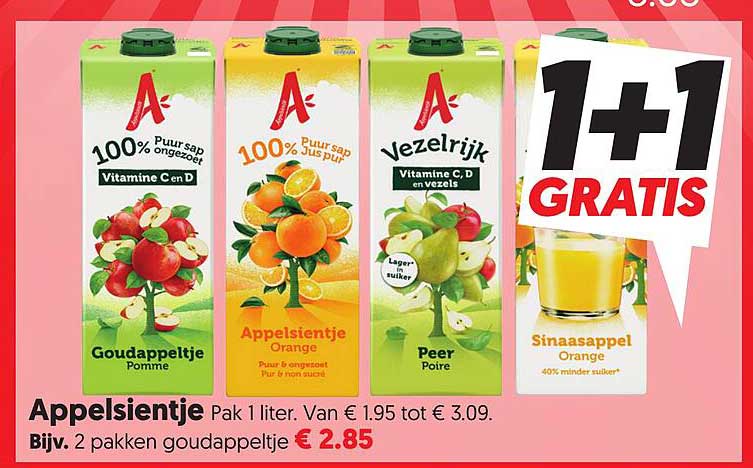 Appelsientje 1+1 GRATIS