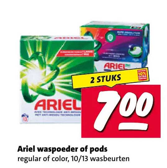 Ariel waspoeder of pods 2 STUKS