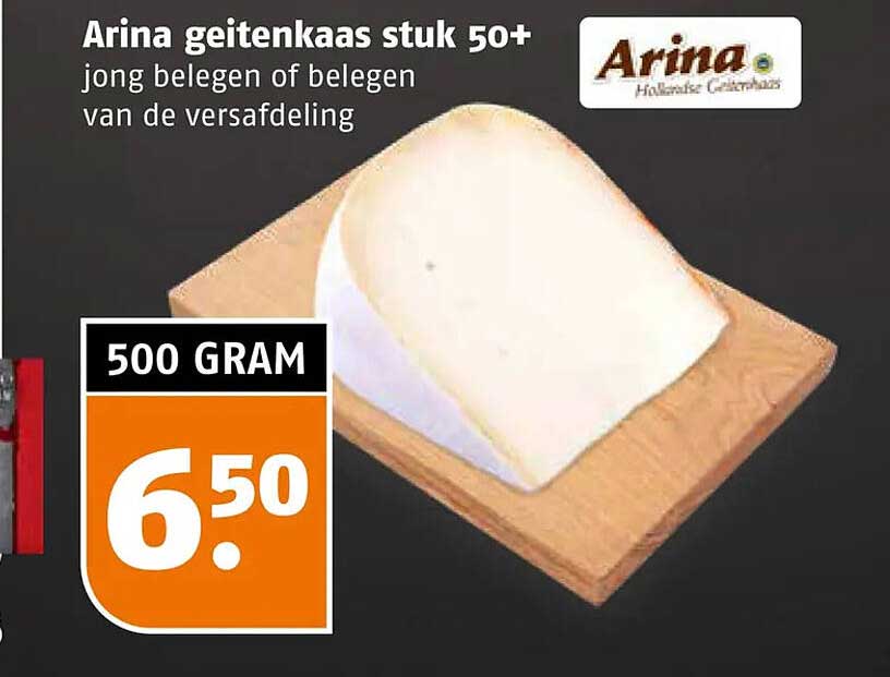 Arina geitenkaas stuk 50+ jong belegen of belegen van de versafdeling