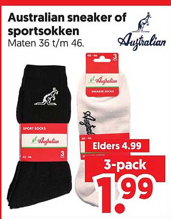 Australian sneaker of sportsokken