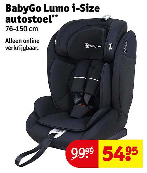 BabyGo Lumo i-Size autostoel** 76-150 cm Alleen online verkrijgbaar.