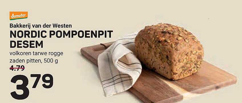 Bakkerij van der Westen NORDIC POMPOENPIT DESEM