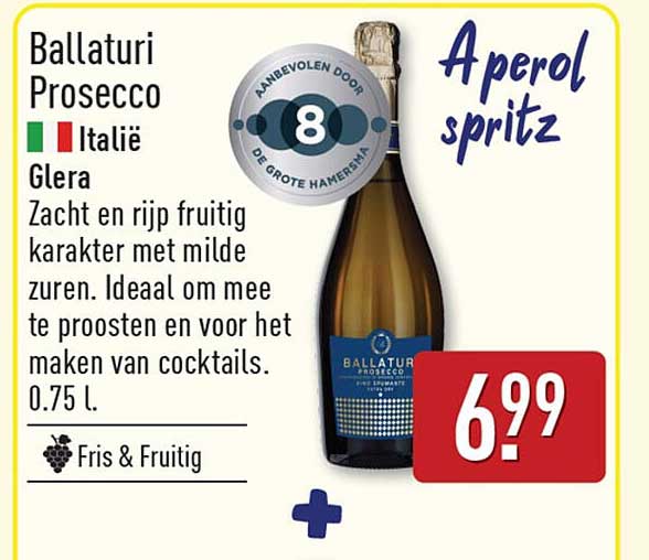 Ballaturi Prosecco Italië Glera Aperol spritz