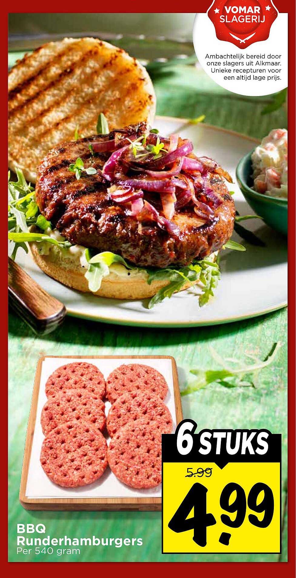 BBQ Runderhamburgers Per 540 gram 6 stuks