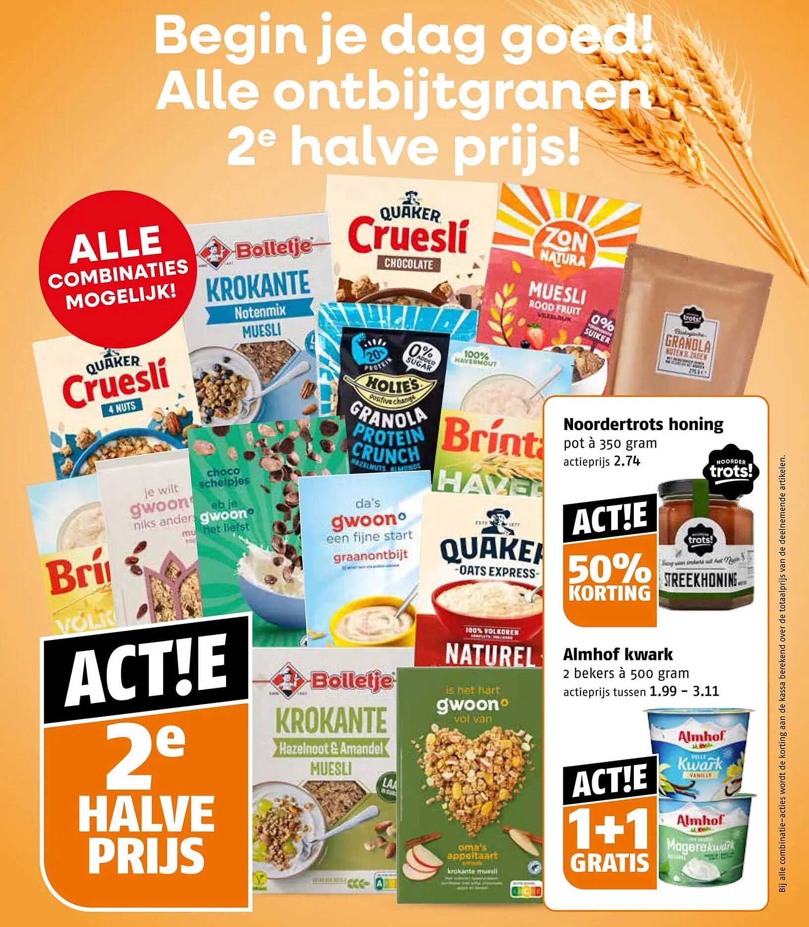 Begin je dag goed! Alle ontbijtgranen 2e halve prijs!