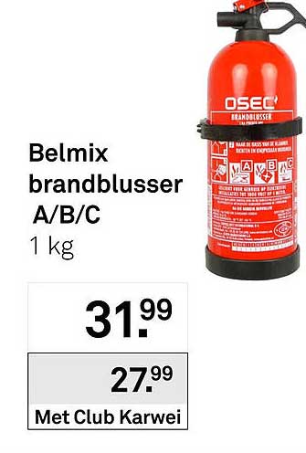 Belmix brandblusser A/B/C 1 kg