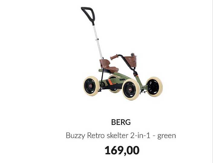 BERG Buzzy Retro skelter 2-in-1 - green