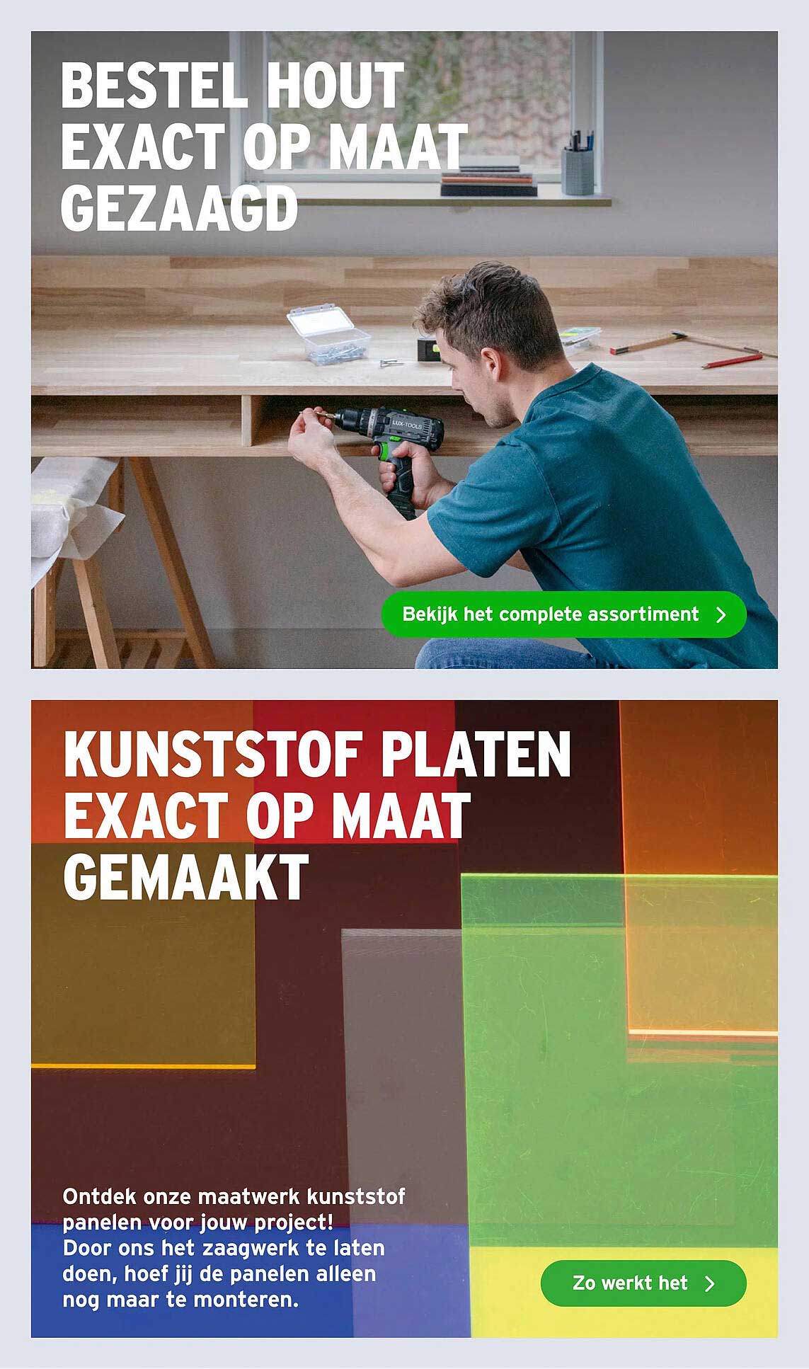 Bestel hout exact op maat gezaagd