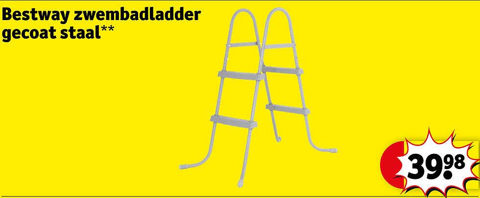 Bestway zwembadladder gecoat staal**