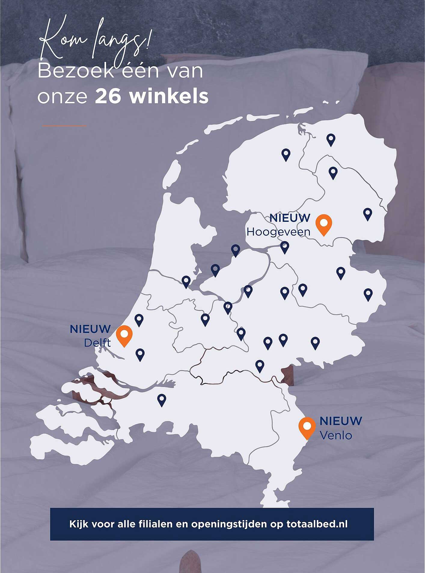 Bezoek één van onze 26 winkels