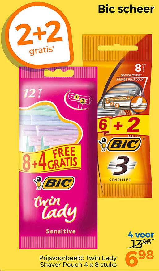 Bic scheer 2+2 gratis