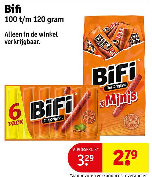 Bifi 100 t/m 120 gram