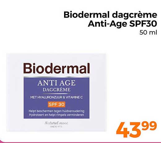 Biodermal dagcrème Anti-Age SPF30 50 ml