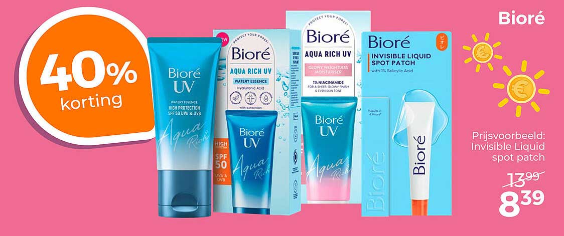 Bioré 40% korting