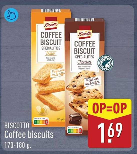 BISCOTTO Coffee biscuits 170-180 g. OP=OP