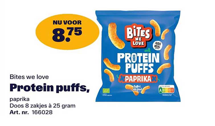 Bites we love Protein puffs, paprika