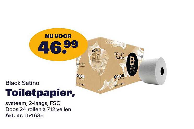 Black Satino Toiletpapier,