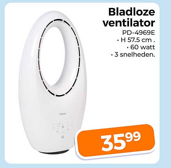 Bladloze ventilator