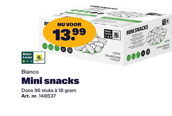 Blanco Mini snacks
