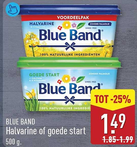 BLUE BAND Halvarine of goede start 500 g. TOT -25%