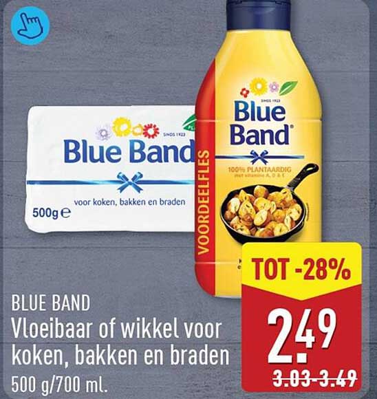 BLUE BAND Vloeibaar of wikkel voor koken, bakken en braden 500 g/700 ml