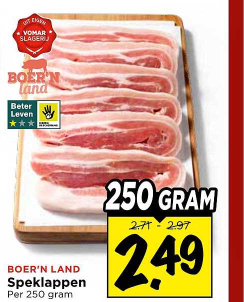 BOER'N LAND Speklappen 250 GRAM