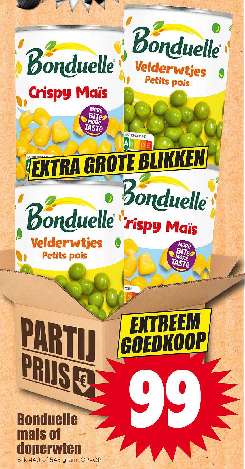 Bonduelle mais of doperwten