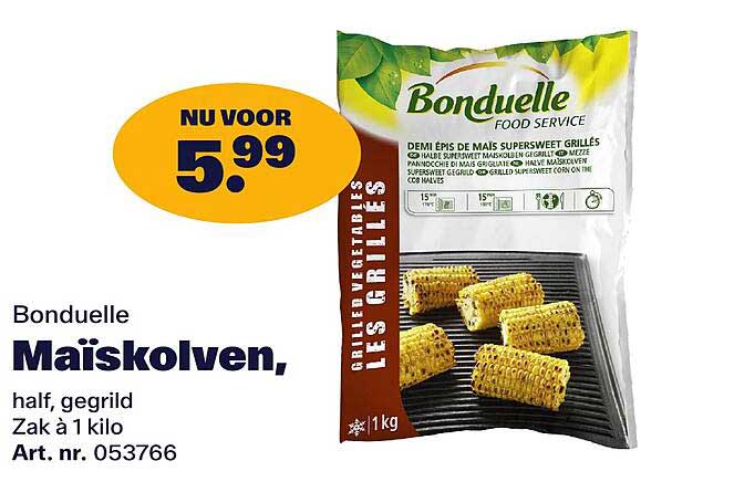 Bonduelle Maïskolven, half, gegrild