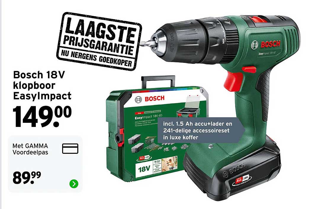 Bosch 18V klopboor EasyImpact
