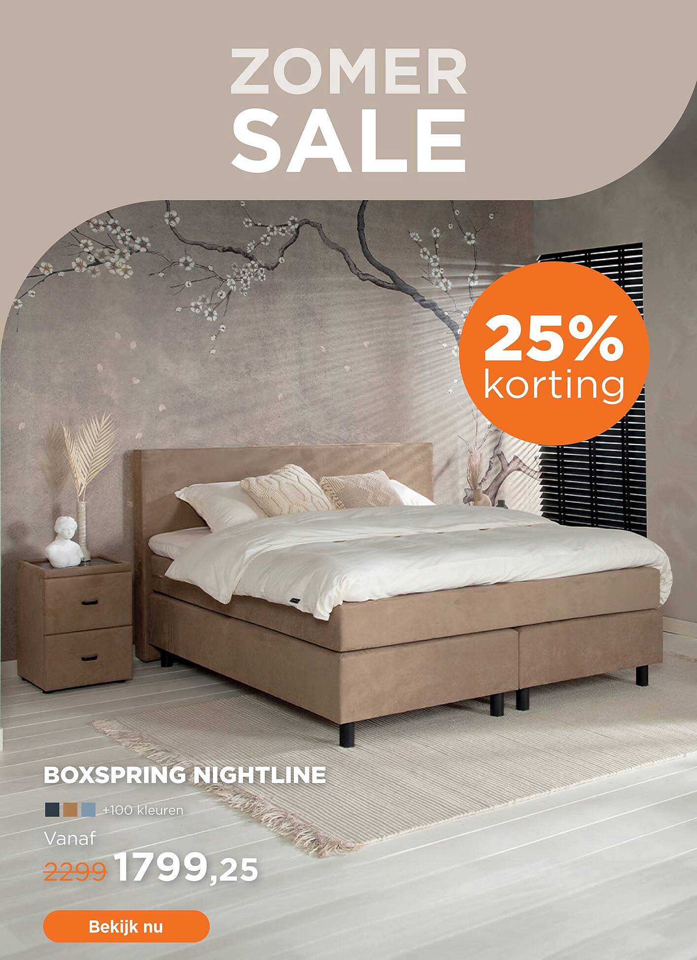 BOXSPRING NIGHTLINE 25% korting