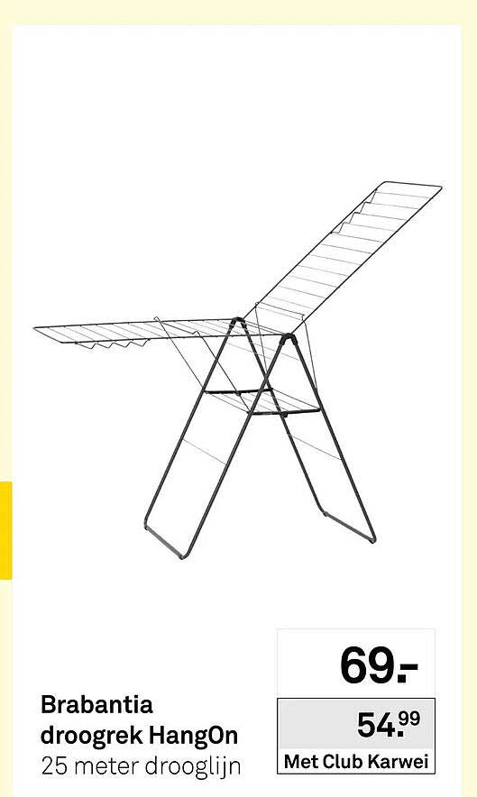 Brabantia droogrek HangOn 25 meter drooglijn