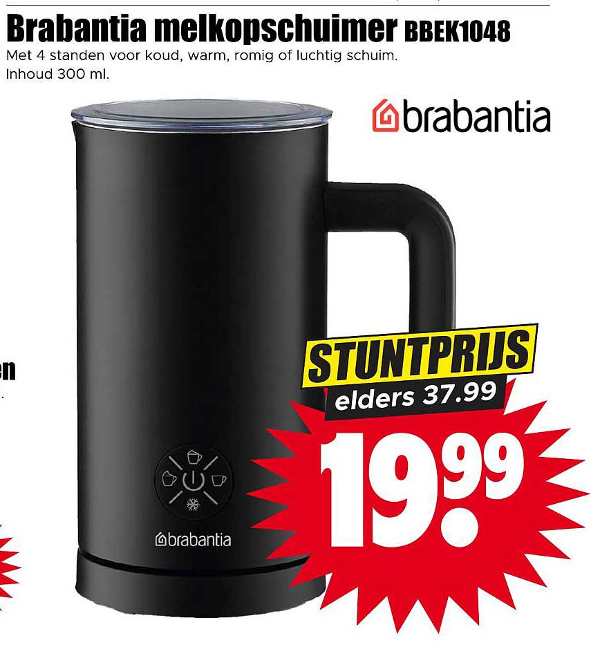 Brabantia melkopschuimer BBEK1048