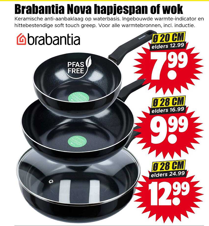 Brabantia Nova hapjespan of wok