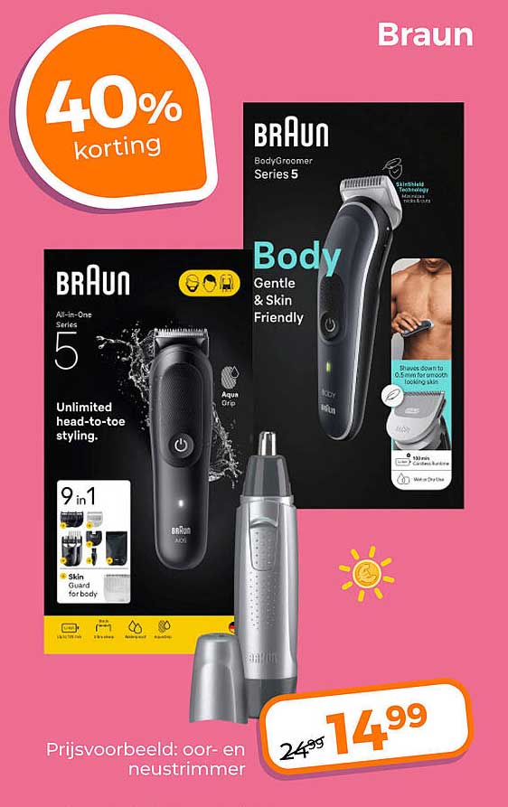 Braun 40% korting