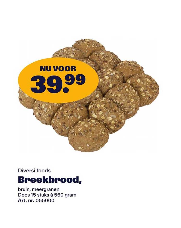 Breekbrood, bruin, meergranen