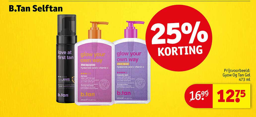 B.Tan Selftan 25% KORTING