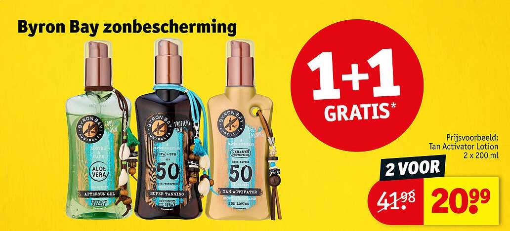Byron Bay zonbescherming 1+1 GRATIS*