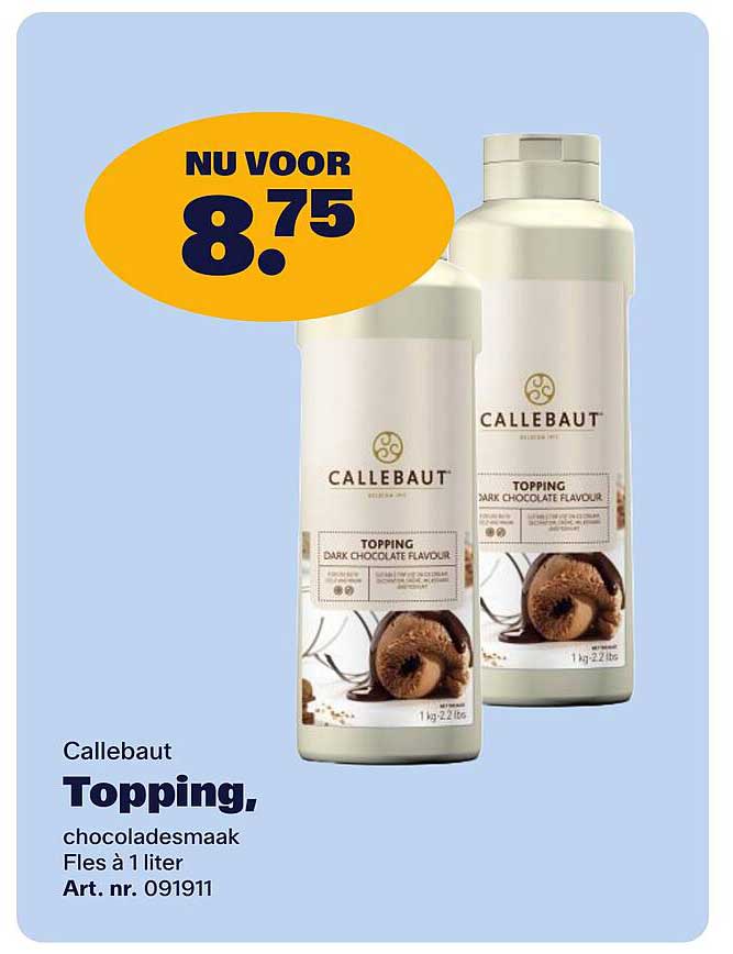 Callebaut Topping, chocoladesmaak Fles à 1 liter