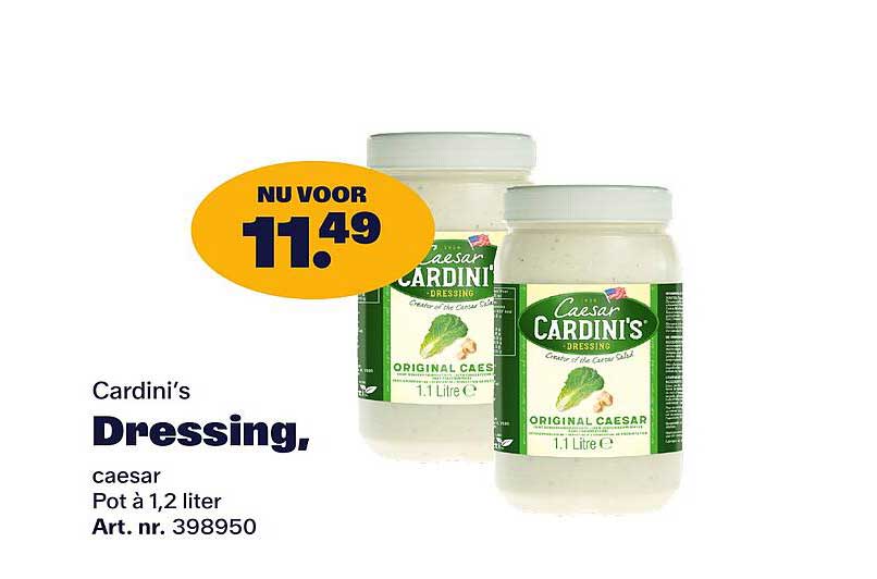 Cardini's Dressing, caesar Pot à 1,2 liter