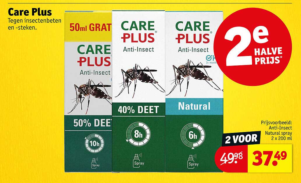 Care Plus Tegen insectenbeten en -steken. 2e halve prijs