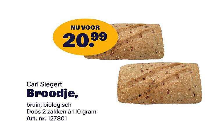 Carl Siegert Broodje, bruin, biologisch