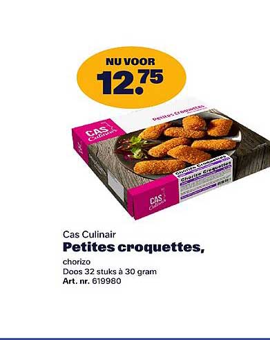 Cas Culinair Petites croquettes, chorizo